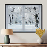 Winter Forest window views I - Landscapes Canvas Wall Art