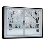 Winter Forest window views I - Landscapes Canvas Wall Art