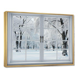 Winter Forest window views I - Landscapes Canvas Wall Art