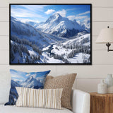 Pine valley Winter mountain landscape V - Landscapes Canvas Wall Art