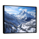 Pine valley Winter mountain landscape V - Landscapes Canvas Wall Art