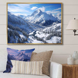 Pine valley Winter mountain landscape V - Landscapes Canvas Wall Art