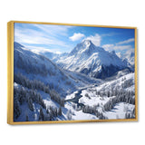 Pine valley Winter mountain landscape V - Landscapes Canvas Wall Art