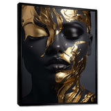 Black and gold Gilded woman Photo II - Fashion Canvas Wall Art