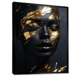 Black and gold Gilded woman Photo IV - Fashion Canvas Wall Art