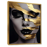 Black and golden woman Photo II - Fashion Canvas Wall Art