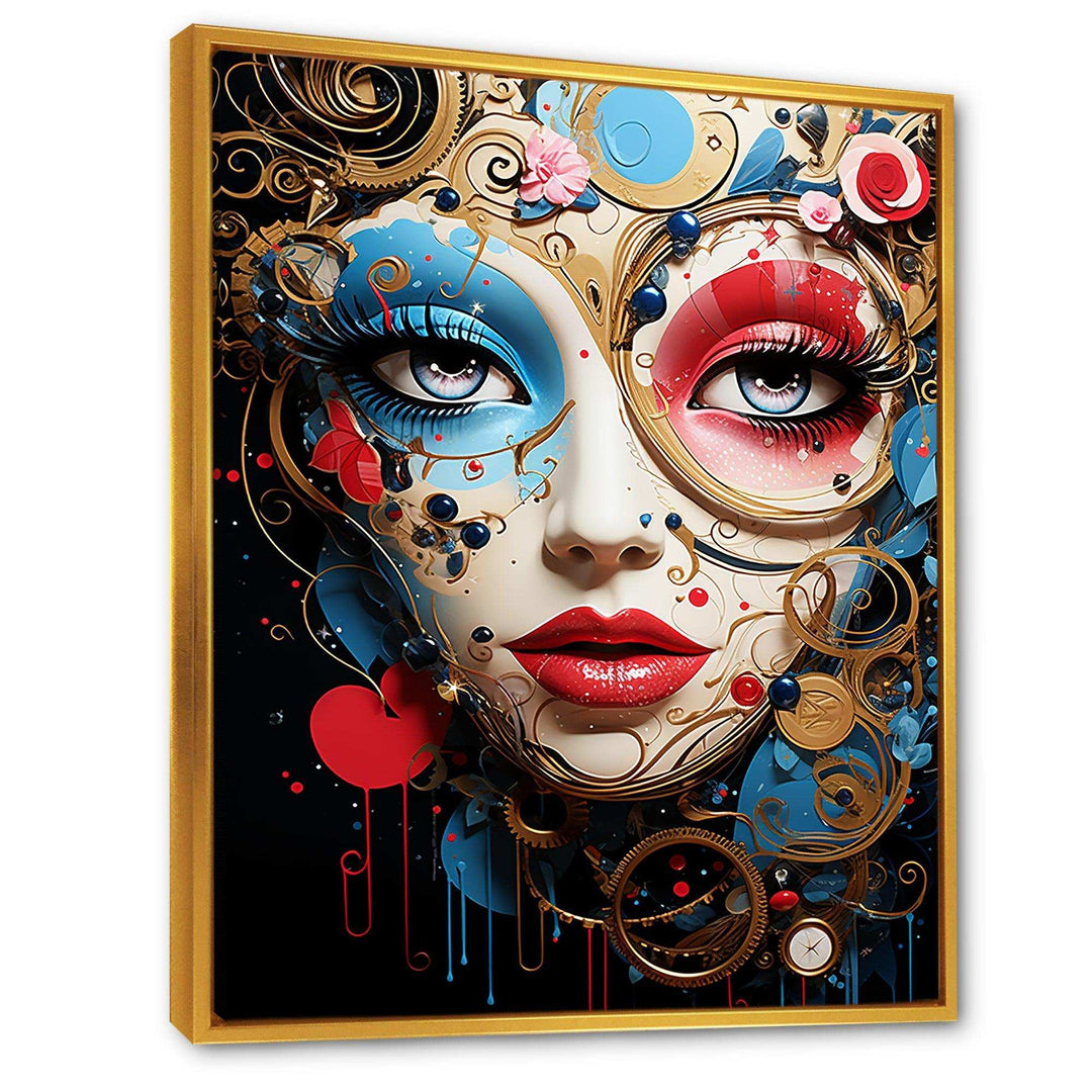 Pop Art Elegance portrait of woman - Fashion Canvas Wall Art