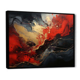 Red and gold marble volcano II - Abstract Canvas Wall Art