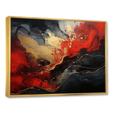 Red and gold marble volcano II - Abstract Canvas Wall Art