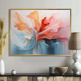 Pink and blue soothing swirls II - Abstract Canvas Wall Art