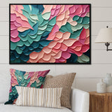 Pink and Green Florals in motion - Bat Wall Art Prints