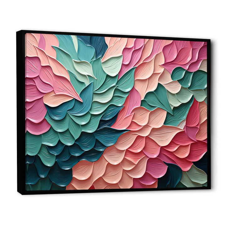 Pink and Green Florals in motion - Bat Wall Art Prints