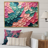 Pink and Green Florals in motion - Bat Wall Art Prints