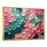 Pink and Green Florals in motion - Bat Wall Art Prints