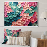 Pink and Green Florals in motion - Bat Wall Art Prints