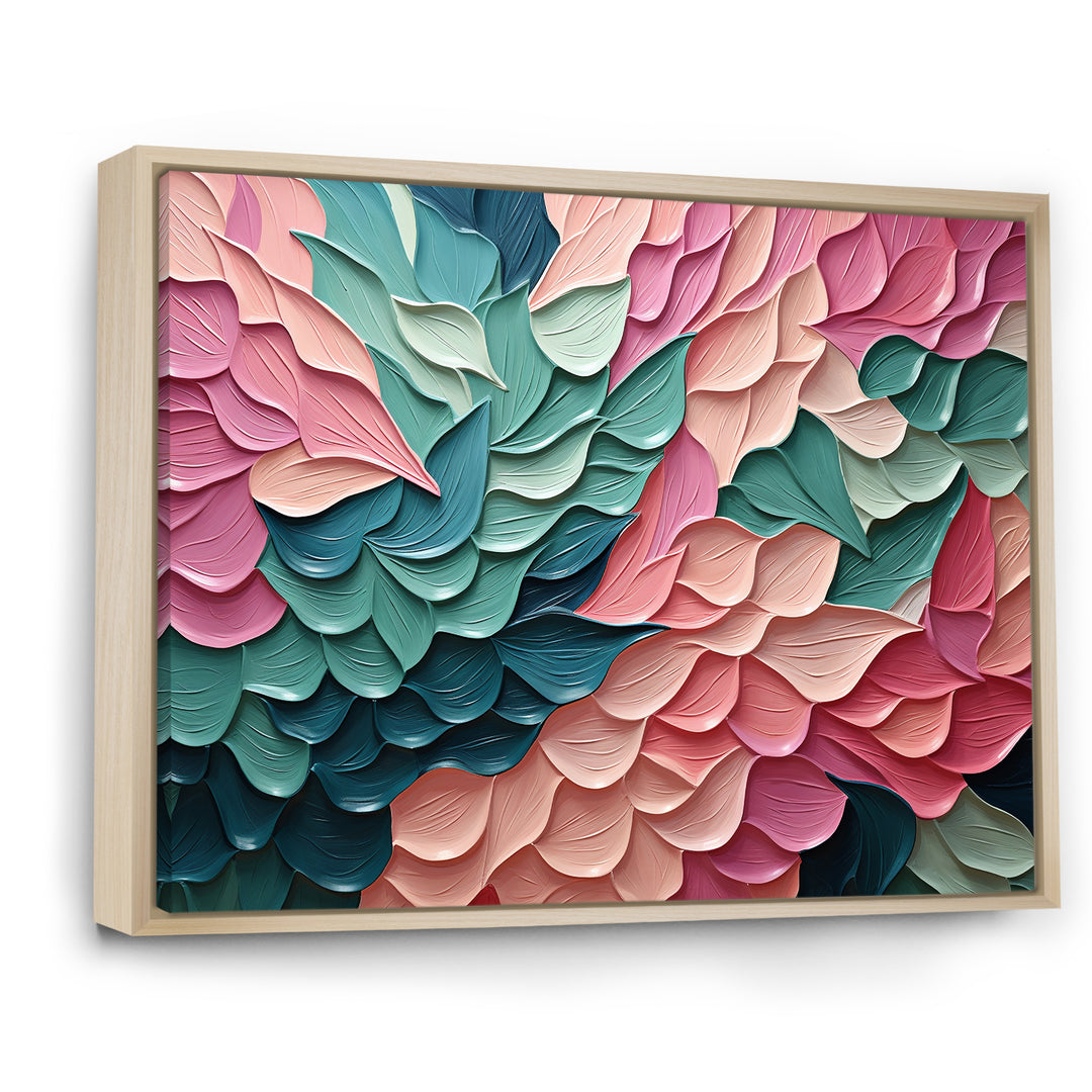 Pink and Green Florals in motion - Bat Wall Art Prints