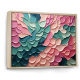 Pink and Green Florals in motion - Bat Wall Art Prints