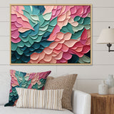 Pink and Green Florals in motion - Bat Wall Art Prints