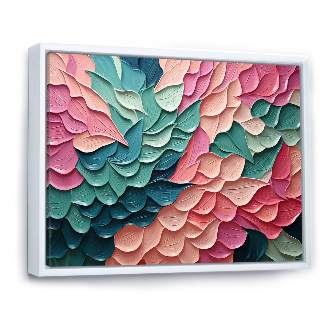 Pink and Green Florals in motion - Bat Wall Art Prints