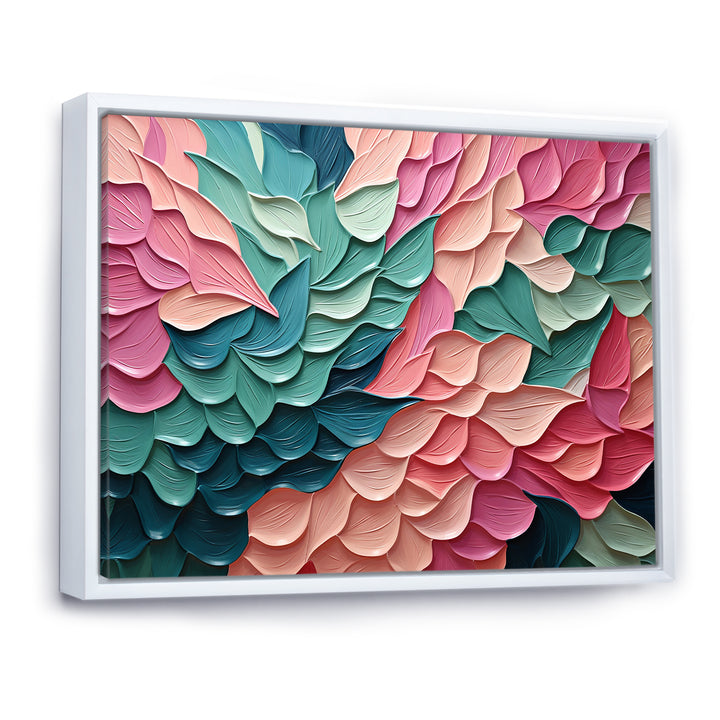 Pink and Green Florals in motion - Bat Wall Art Prints
