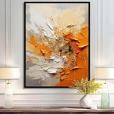 Orange and beige Echoes of modern shapes I - Abstract Canvas Wall Art