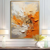 Orange and beige Echoes of modern shapes I - Abstract Canvas Wall Art