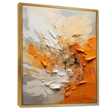 Orange and beige Echoes of modern shapes I - Abstract Canvas Wall Art