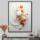 Orange and white Spiraling Symmetry I - Abstract Canvas Wall Art