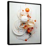 Orange and white Spiraling Symmetry I - Abstract Canvas Wall Art