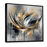 Abstract shapes and infinity lines  III - Abstract Canvas Wall Art