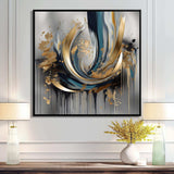 Abstract shapes and infinity lines  IV - Abstract Canvas Wall Art