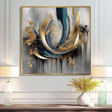 Abstract shapes and infinity lines  IV - Abstract Canvas Wall Art