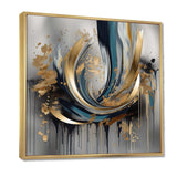 Abstract shapes and infinity lines  IV - Abstract Canvas Wall Art