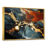 Gold and Green Serene abstract marble dream V - Abstract Canvas Wall Art