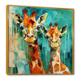 Majestic Giraffe Melody - Orange Giraffe Wall Art