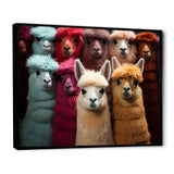 Colorful Alpacas Festive Fiesta - Alpaca Living Room Wall Art