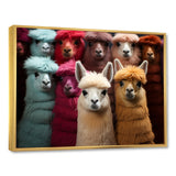 Colorful Alpacas Festive Fiesta - Alpaca Living Room Wall Art
