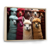 Colorful Alpacas Festive Fiesta - Alpaca Living Room Wall Art