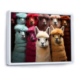 Colorful Alpacas Festive Fiesta - Alpaca Living Room Wall Art
