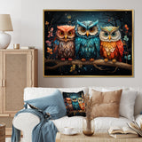 Stalking forest owls - Owl Wall Art Prints