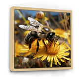 Pollen fuzzy buzz bumble bee - Bee Large Canvas Wall Art