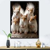 Charming Squirrel Gathering - Squirrel Living Room Wall Art