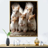 Charming Squirrel Gathering - Squirrel Living Room Wall Art