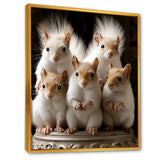 Charming Squirrel Gathering - Squirrel Living Room Wall Art