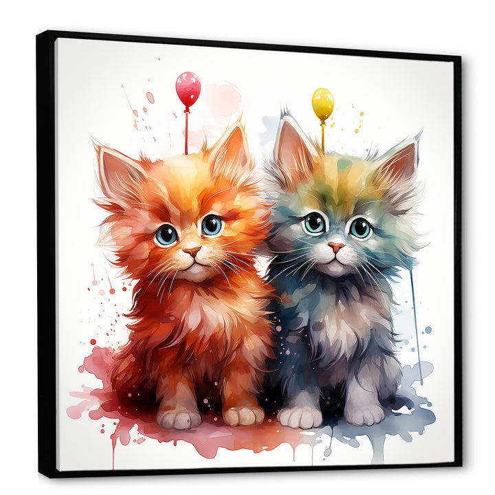 Joyful Kittens Playful Nursery - Animal Nursery Wall Decor
