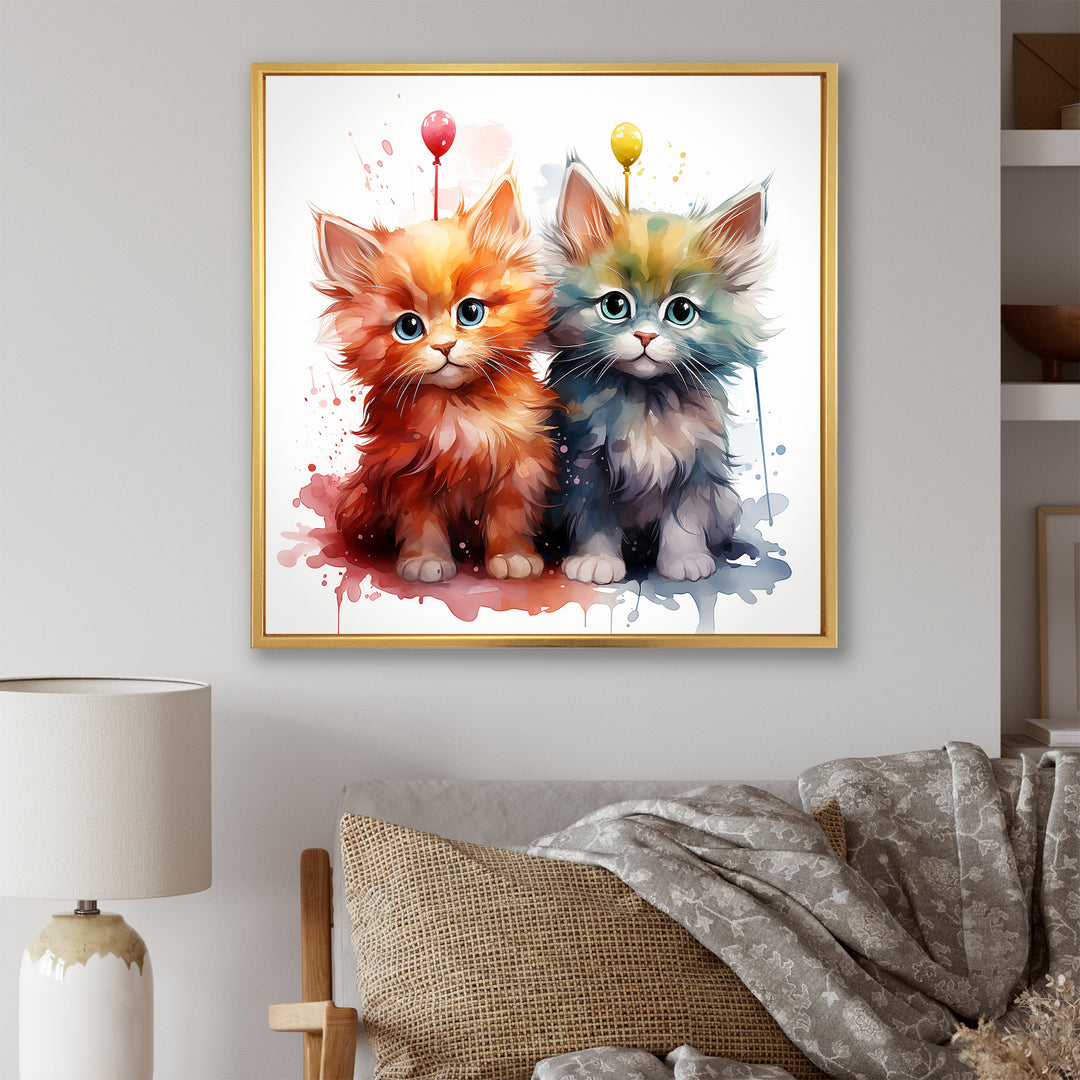 Joyful Kittens Playful Nursery - Animal Nursery Wall Decor