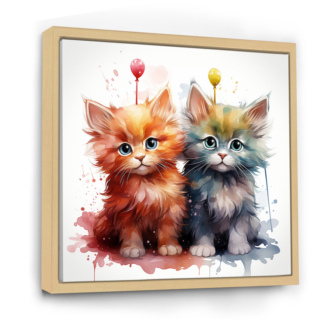 Joyful Kittens Playful Nursery - Animal Nursery Wall Decor