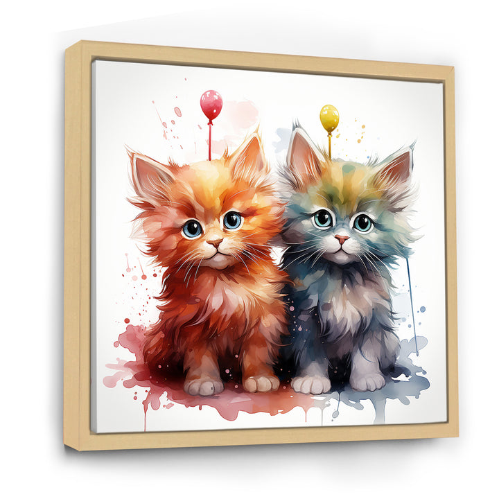 Joyful Kittens Playful Nursery - Animal Nursery Wall Decor