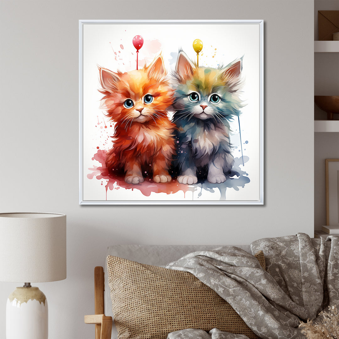 Joyful Kittens Playful Nursery - Animal Nursery Wall Decor