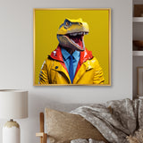 Yellow and blue Fashion first suited Dinosaur - Dinosaur Home Decor Art